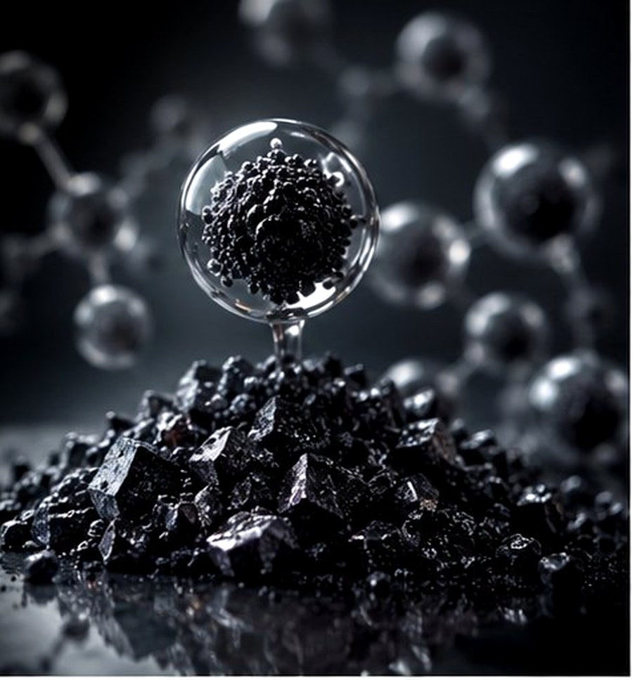 Nano Hematite — luxury botanical macro